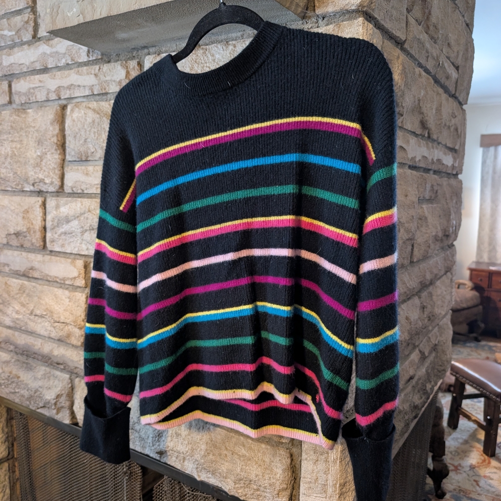 Kate Spade Party Black Textured Medium Sweater - Picture 2 of 7